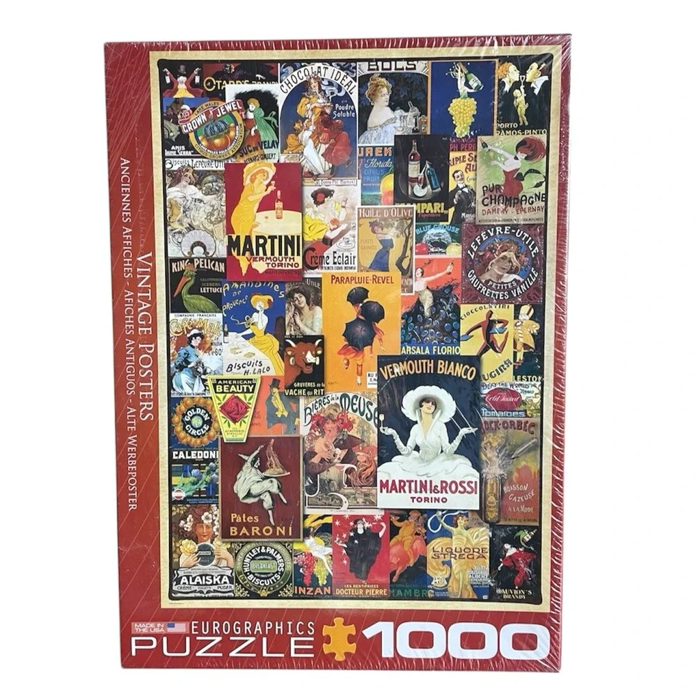 Eurographics Vintage Posters 1000 Piece Jigsaw Puzzle History Posters Sealed